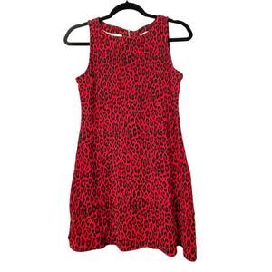 Tommy Bahama Darcy Cat's Meow Animal Print Sleeveless Dress Red Black Size XS